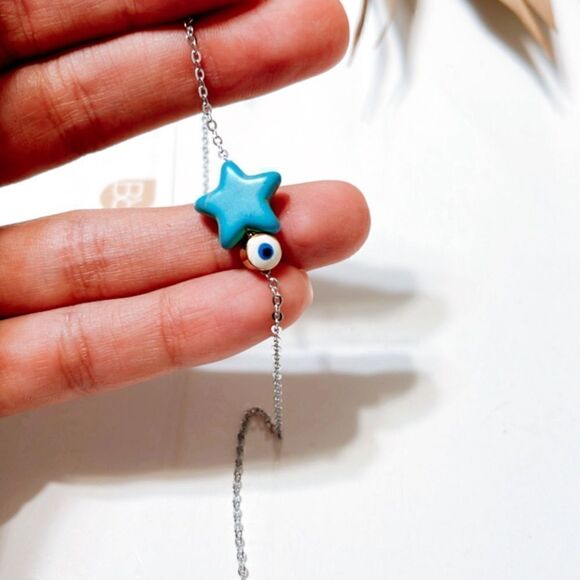 Evil eye  anklet F35 - Picture 2 of 2